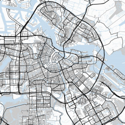 Mapa Amsterdam en Madera MDF