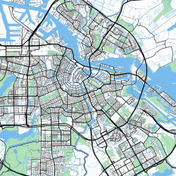 Mapa Amsterdam en Madera MDF