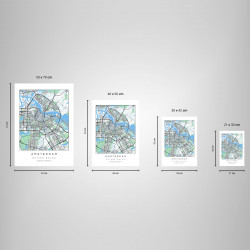 Mapa Amsterdam en Madera MDF