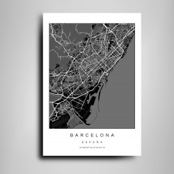 Mapa Barcelona en Madera MDF