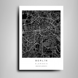 Mapa Berlín en Madera MDF