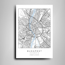 Mapa Budapest en Madera MDF