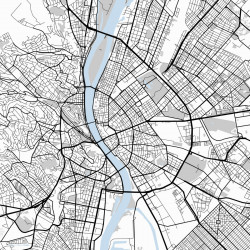 Mapa Budapest en Madera MDF