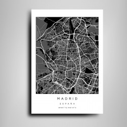 Mapa Madrid en Madera MDF