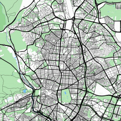 Mapa Madrid en Madera MDF