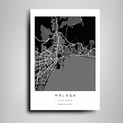 Mapa Málaga en Madera MDF