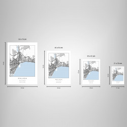 Mapa Málaga en Madera MDF