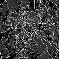 Mapa Roma en Madera MDF