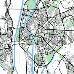 Mapa Sevilla en Madera MDF