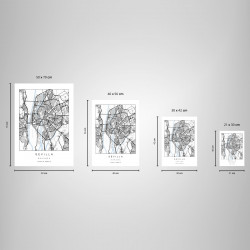 Mapa Sevilla en Madera MDF