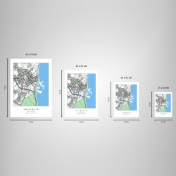 Mapa Valencia en Madera MDF