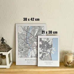 Mapa Ciudad Personalizable en Madera MDF