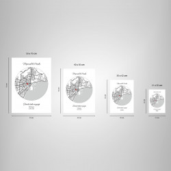 Mapa Circulo Personalizado para Parejas - Tu Lugar Especial con Nombres y Fecha