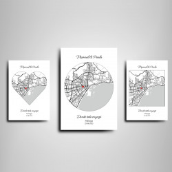 Mapa Circulo Personalizado para Parejas - Tu Lugar Especial con Nombres y Fecha