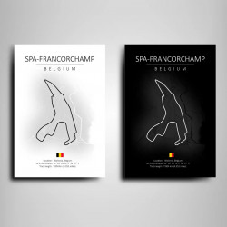 Cuadro Trazado Circuito de Spa-Francorchamps – Fans de Fórmula 1 y Automovilismo