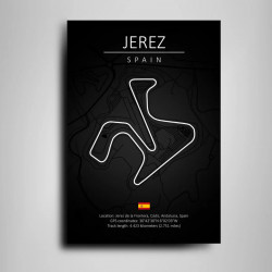 Cuadro Trazado Circuito de Jerez España– Fans de Fórmula 1 y Automovilismo