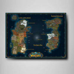 Mapa de Azeroth - World of Warcraft | Arte de Colección para Fans del Juego