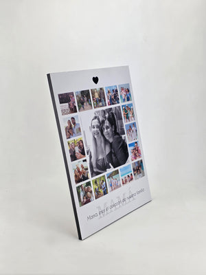Cuadro para Mamá con Collage de Fotos – “Eres el Corazón de Nuestra Familia”