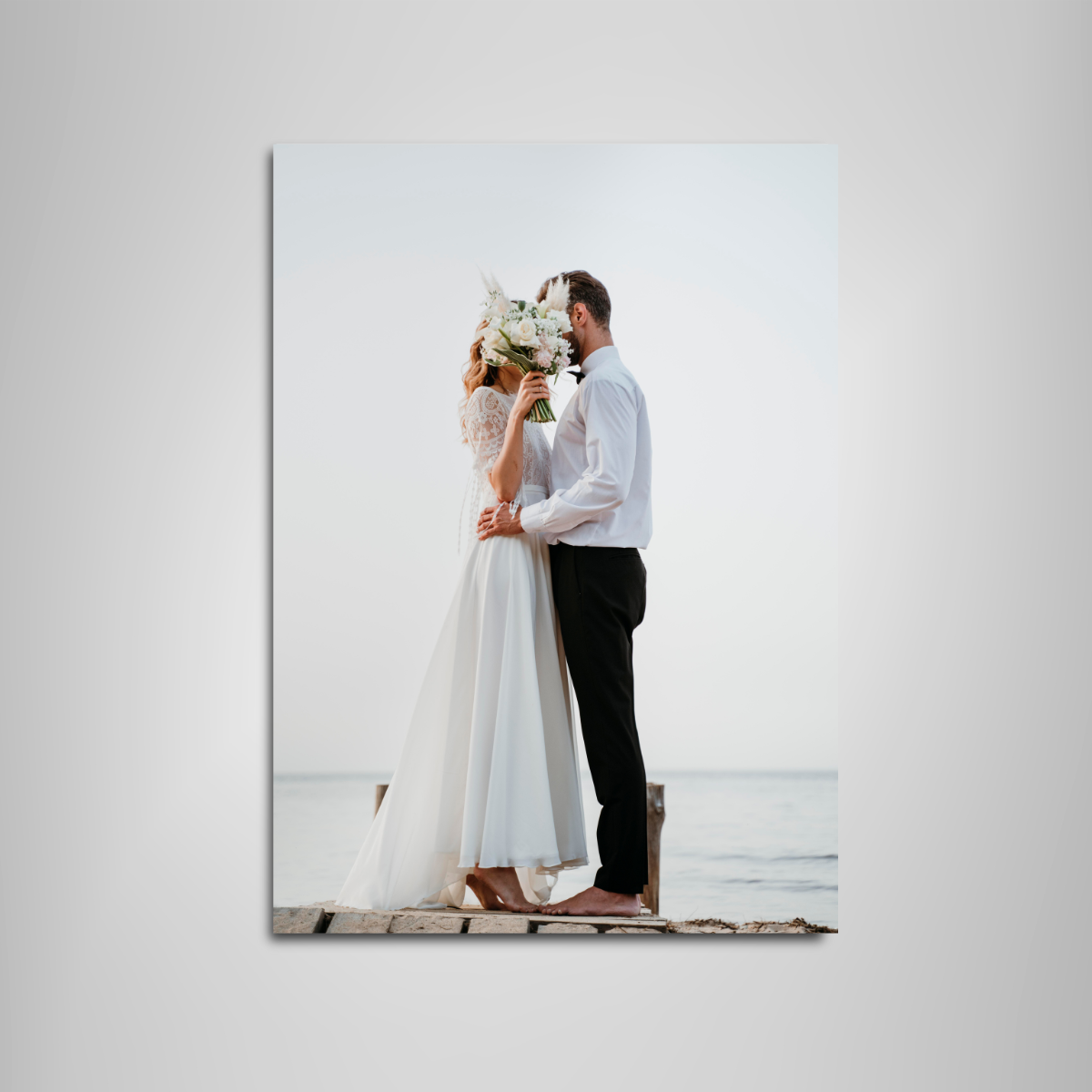 Cuadro Vertical de Boda Personalizado en Madera MDF - Foto Impresa en Alta Calidad