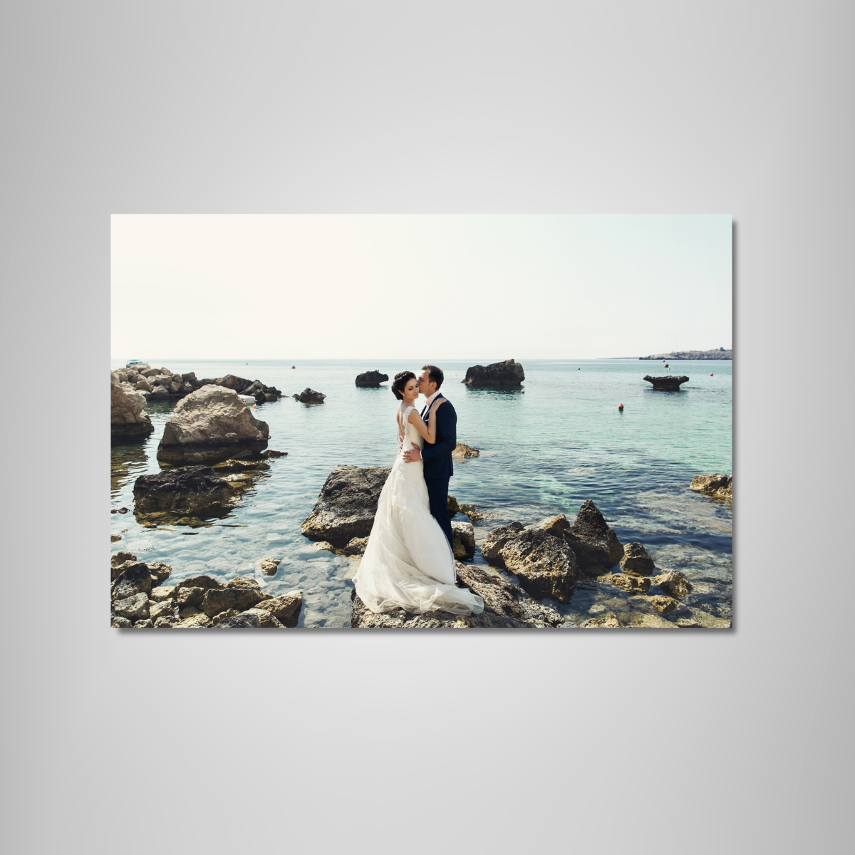 Cuadro Horizontal de Boda Personalizado en Madera MDF - Foto de Alta Calidad