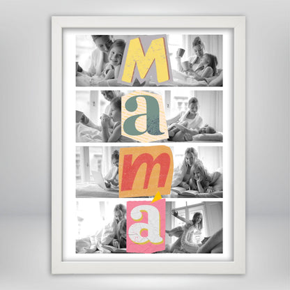 Cuadro Collage Vintage para Mamá - Regalo personalizado para madres
