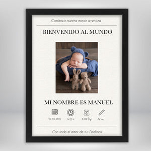 Cuadro bebé Bienvenido al mundo