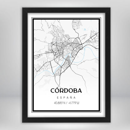 Mapa Ciudad Personalizable con borde negro