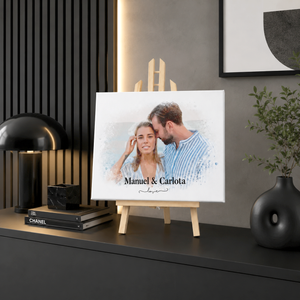 Lienzo Estilo Acuarela. Regalo para parejas