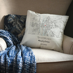 Cojín Mapa lugar especial