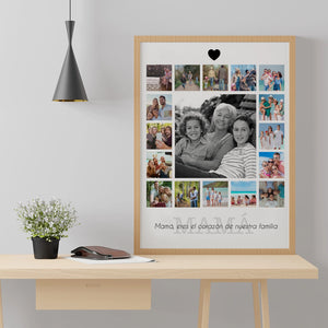 Collage Personalizado para Mamá – Cuadro con Fotos y Mensaje