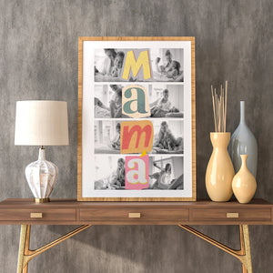 Cuadro Collage Vintage para Mamá - Regalo personalizado para madres