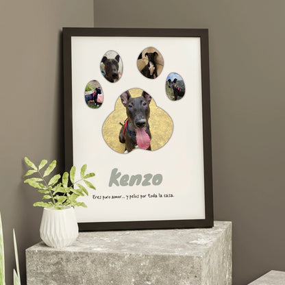 Cuadro Huella Personalizada - Recuerdo original de tu mascota