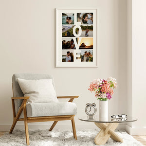 Cuadro Love Collage Moderno 8 Fotos Personalizadas - Regalo Original para Parejas