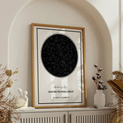 Cuadro Personalizado “Nuestro cielo” – Fase Estelar de la Fecha Elegida con Nombres