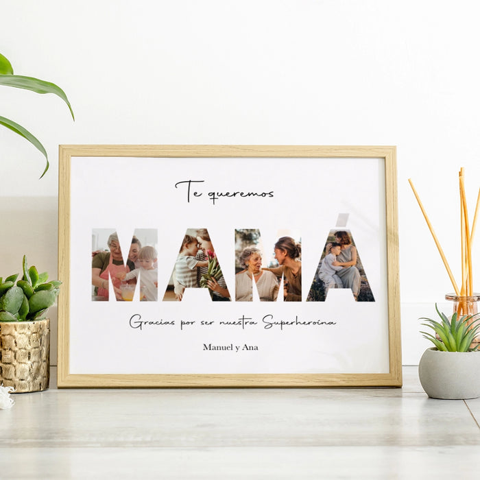 Cuadro Personalizado con Fotos para Mamá - Regalo original para madres