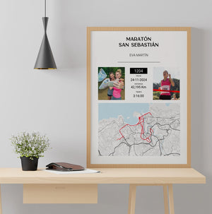 Cuadro Running Personalizado – Cualquier Carrera o Maratón (GPX / Strava)