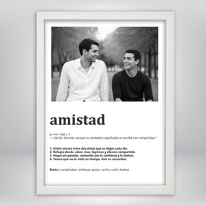 Cuadro Significado Amistad - Regalo emotivo para Amigos