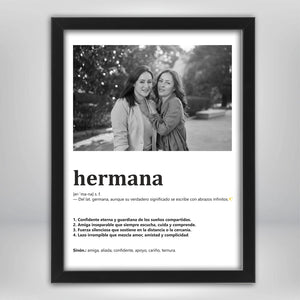 Cuadro Significado Hermana - Regalo emotivo para Hermanas
