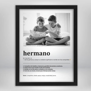 Cuadro Significado Hermano - Regalo emotivo para Hermanos