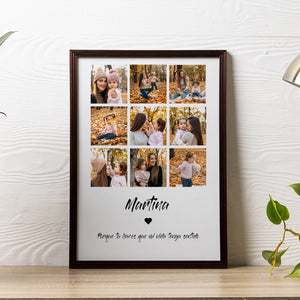 Cuadro Collage Personalizado 9 Fotos – Regalo para Madres y Padres