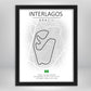 Cuadro Circuito Interlagos Brasil – Mapa Minimalista en Varios Colores