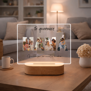Lámpara de metacrilato personalizada – Especial Día de la Madre
