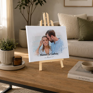 Lienzo Estilo Acuarela. Regalo para parejas
