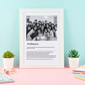Cuadro Significado Profe- Regalo emotivo para Profesores
