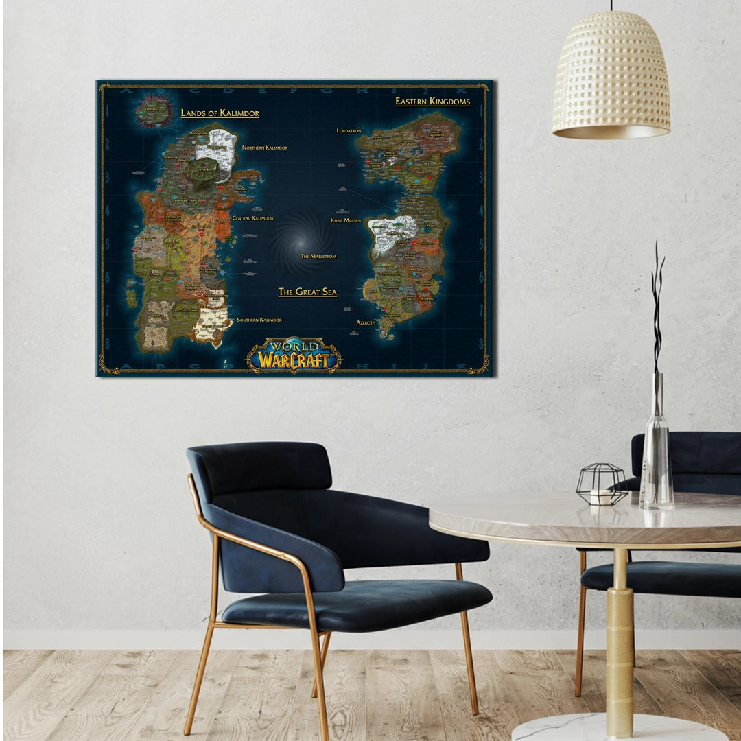 Mapa de Azeroth - World of Warcraft | Decoración Épica Gamer