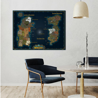Mapa de Azeroth - World of Warcraft | Decoración Épica Gamer