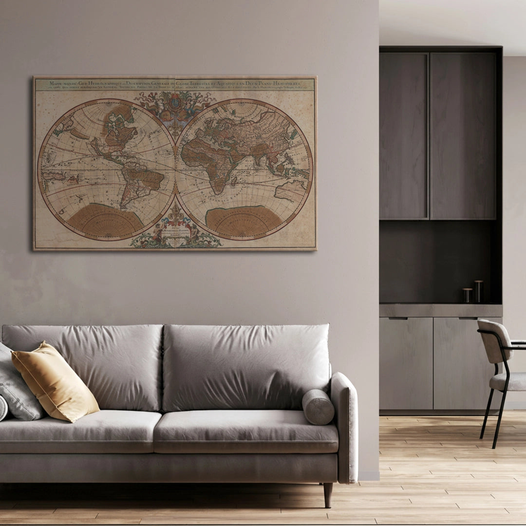 Mapa de Época Mod. 06- Cartografía Francesa del s.XVII en Madera MDF