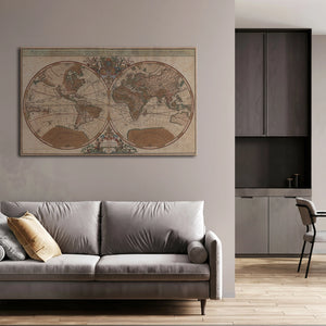 Mapa de Época Mod. 06- Cartografía Francesa del s.XVII en Madera MDF