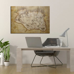 Mapa de Skyrim - The Elder Scrolls | Decoración para Fans de Tamriel