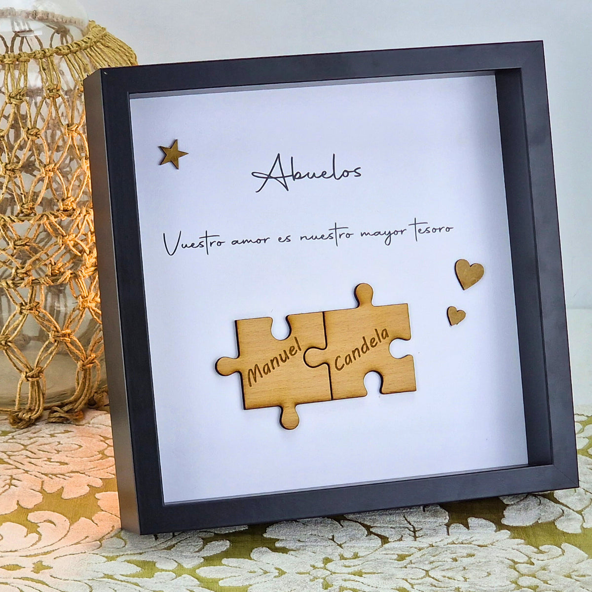 Marco Personalizado Puzzle para Abuelos – Regalo Original a tus Personas Favoritas